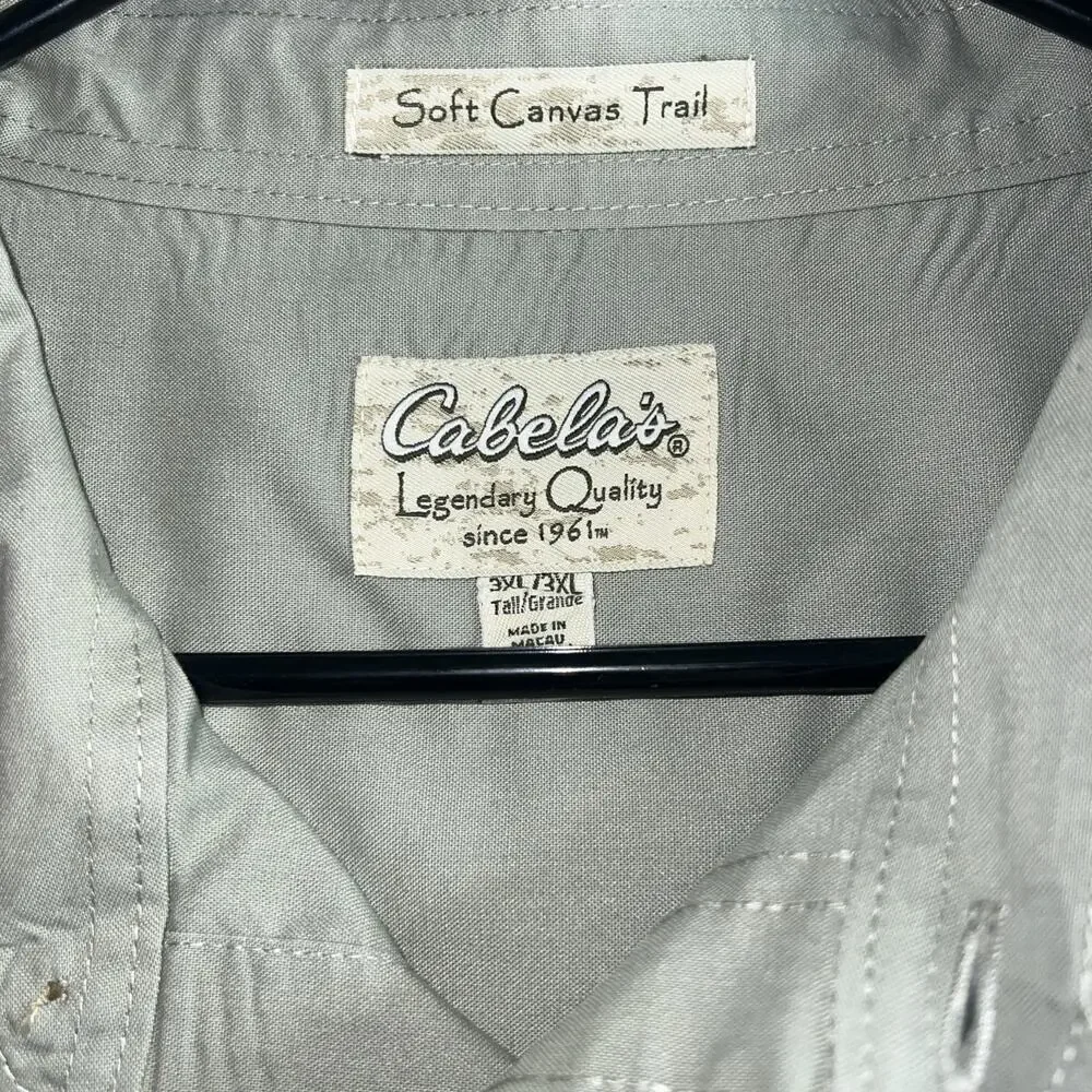 Cabela's Long‎ Sleeve Button Down Outdoor/Work Shirt Men's 3XL